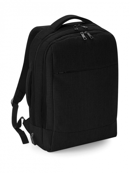 τσάντα πλάτης με πολλαπλούς χώρους φύλαξης σε χρώμα μαύρο