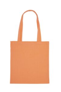 Τσάντα ώμου με μακριές λαβές σε χρώμα απαλό πορτοκαλί