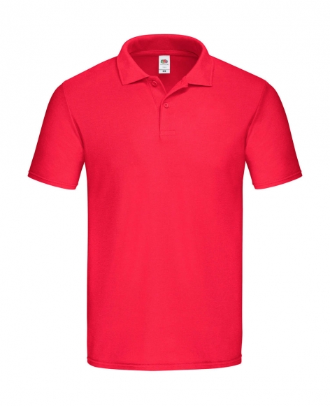 κοντομάνικο ανδρικό βαμβακερό πόλο μπλουζάκι σε χρώμα κόκκινο με κουμπιά στον γιακά