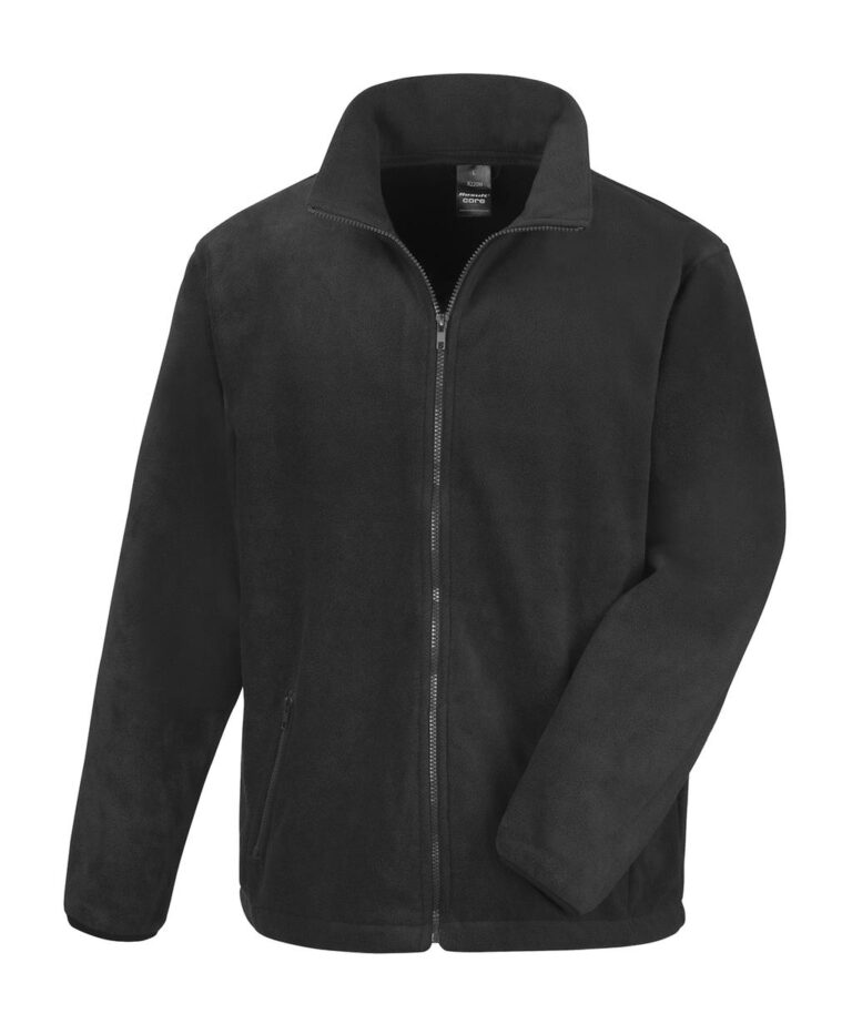 fleece μακρυμάνικο με τσέπες και φερμουάρ σε χρώμα μαύρο