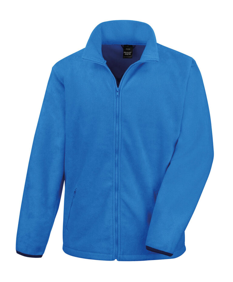 fleece μακρυμάνικο με τσέπες και φερμουάρ σε χρώμα ανοιχτό μπλε