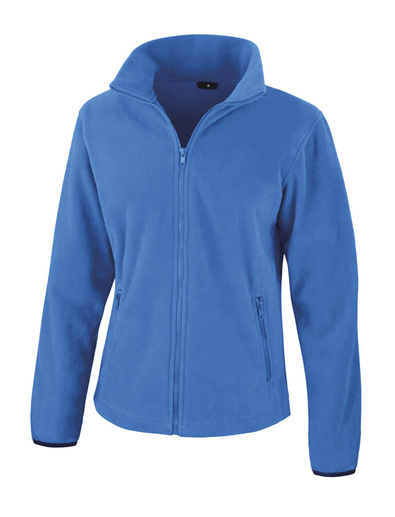 γυναικείο fleece μακρυμάνικο με τσέπες και φερμουάρ σε χρώμα ανοιχτό μπλε