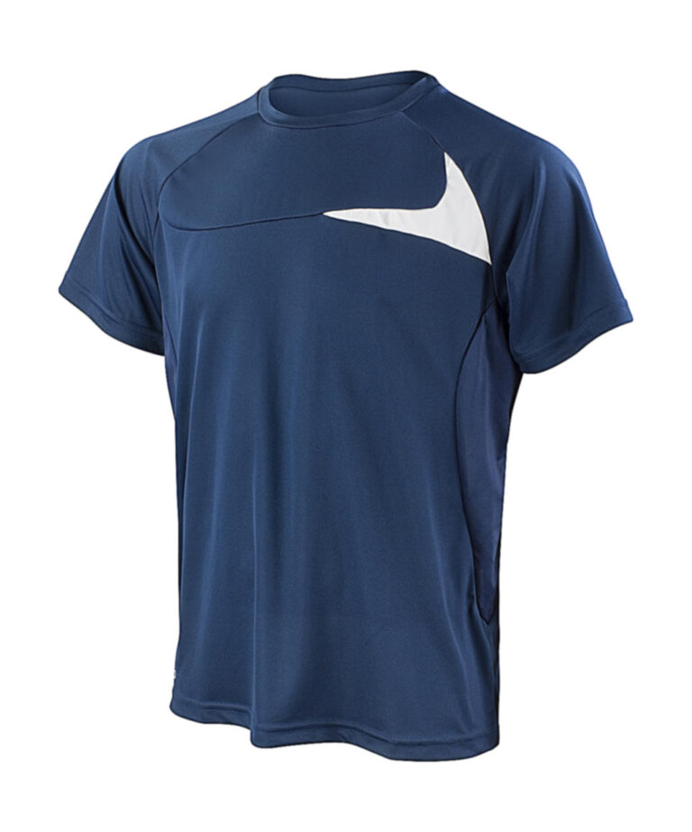 αθλητική κοντομάνικη μπλούζα σε χρώμα σκούρο μπλε