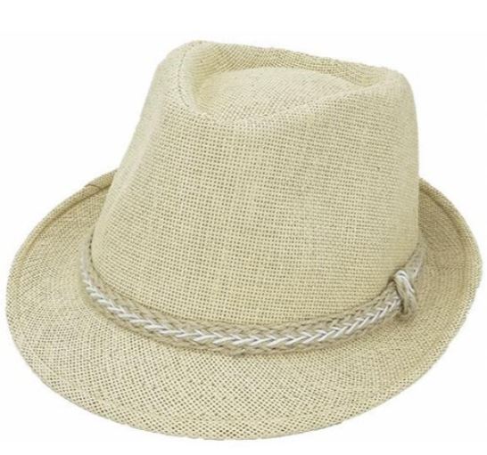 ψάθινο καπέλο καβουράκι μπεζ με κορδέλα μπεζ με λευκό
