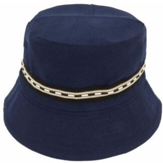 καπέλο κώνος μπλε σκούρος με μαύρο σχέδιο