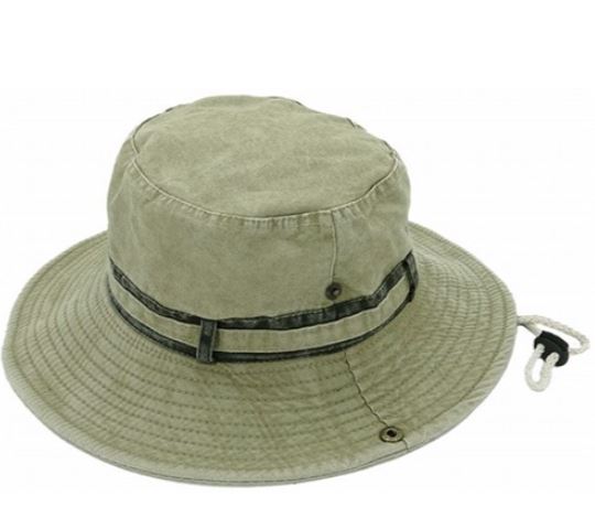 καπέλο κώνος μεγάλος με σχοινί για καλύτερη προσαρμογή σε χρώμα χακί