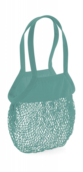 τσάντα ώμου για ψώνια με δίχτυ από βιολογικό βαμβάκι σε χρώμα πράσινο