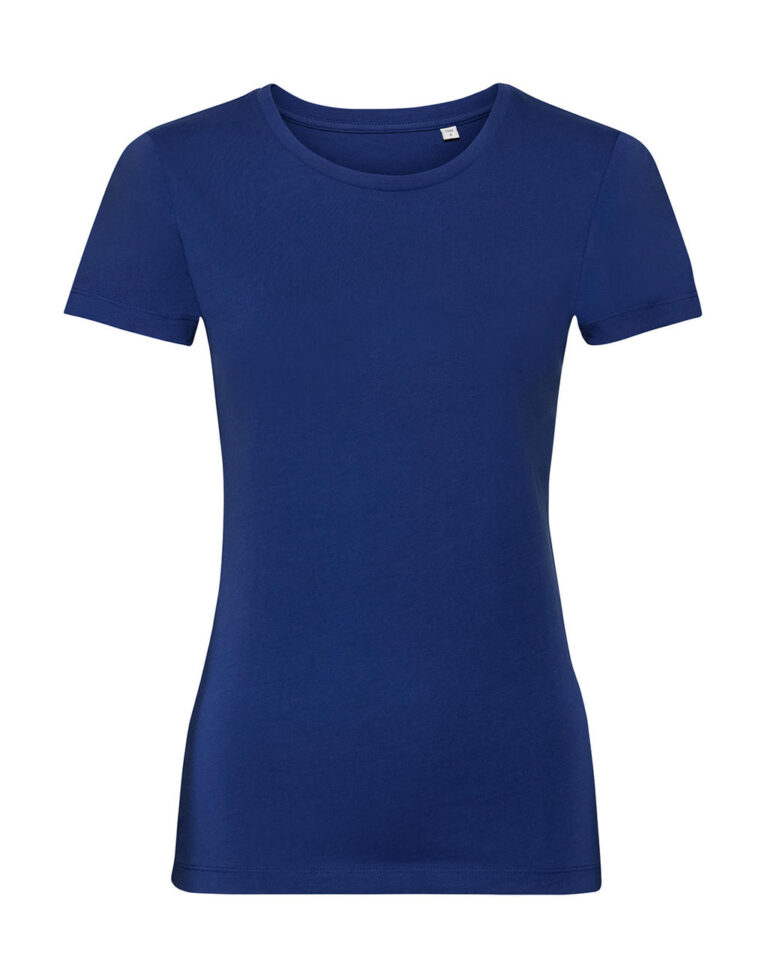 γυναικείο κοντομάνικο εφαρμοστό μπλουζάκι σε χρώμα μπλε ρουά