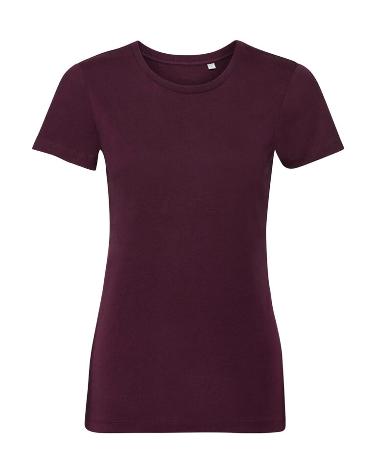 γυναικείο κοντομάνικο εφαρμοστό μπλουζάκι σε χρώμα μπορντώ