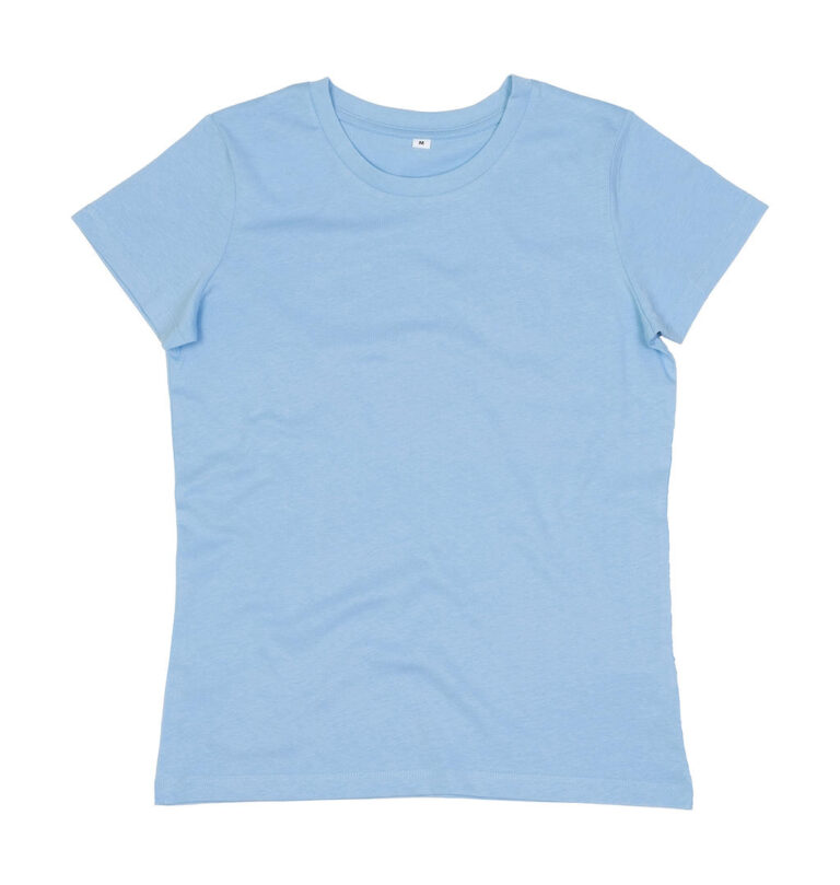 γυναικείο οργανικό κοντομάνικο μπλουζάκι σε χρώμα απαλό μπλε