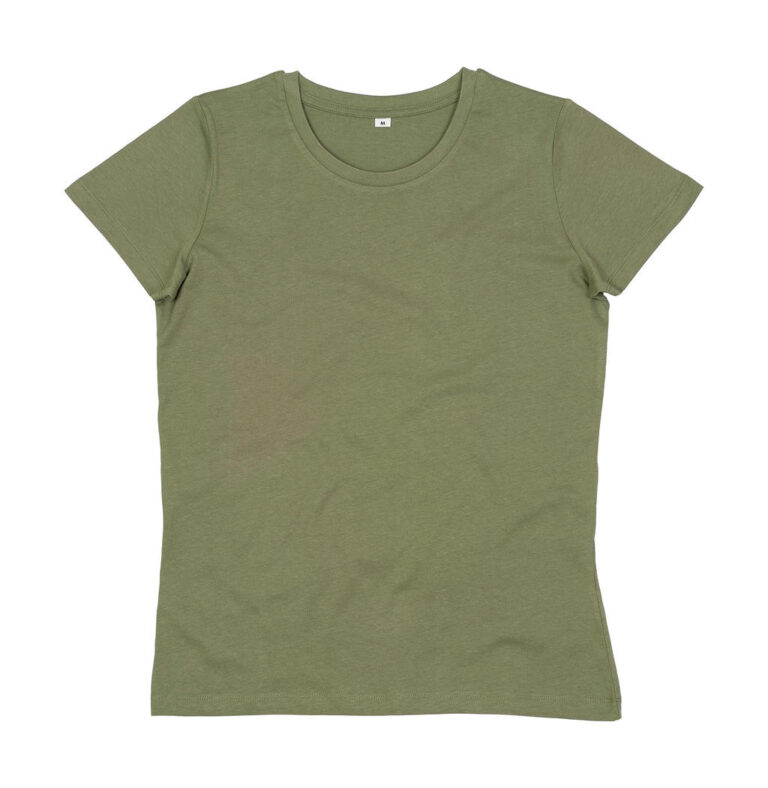 γυναικείο οργανικό κοντομάνικο μπλουζάκι σε χρώμα λαδί