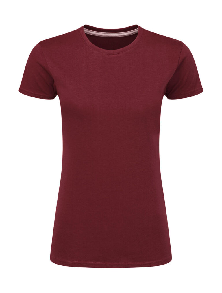 γυναικείο κοντομάνικο μπλουζάκι σε χρώμα μπορντώ