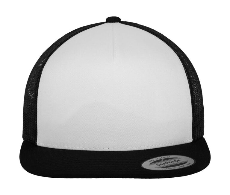 καπέλο με δίχτυ δίχρωμο λευκό με μαύρο