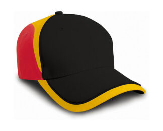 καπέλο unisex τρίχρωμο μαύρο κίτρινο και κόκκινο