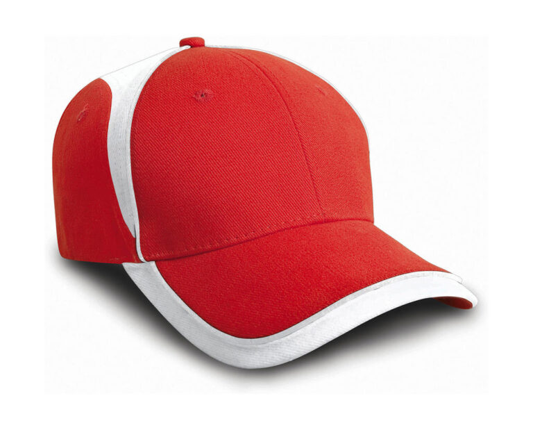 καπέλο unisex κόκκινο με λεπτομέρειες λευκές
