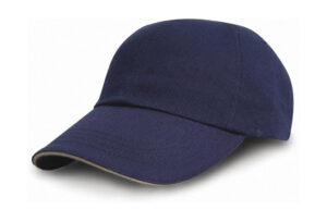 unisex καπέλο τζοκει σκούρο μπλε με μια γραμμή γκρι μπροστά