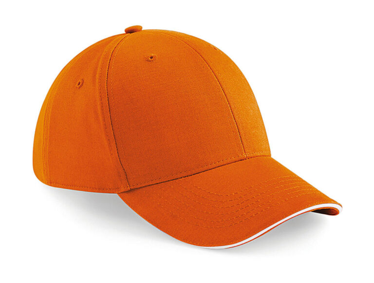 unisex καπέλο τζόκει ενηλίκων πορτοκαλί με μια γραμμή λευκή στο γείσο