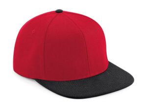 unisex καπέλο τζόκει δίχρωμο κόκκινο με μαύρο