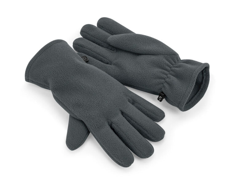 fleece γάντια με λάστιχο για καλύτερη εφαρμογή σε χρώμα γκρι
