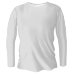 Ένα ανδρικό μακρυμάνικο μπλουζάκι λευκό απο την μπροστινή μεριά
