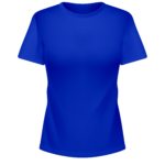Ένα ρουά γυναικείο κοντομάνικο μπλουζάκι από την μπροστινή μεριά