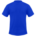 Ένα μπλε ρουά ανδρικό κοντομάνικο μπλουζάκι από την μπροστινή μεριά