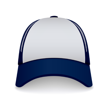 Καπέλο unisex με δίχτυ πίσω σε χρώμα λευκό μπροστά και μπλε σκούρο το υπόλοιπο