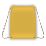 Αθλητική βαμβακερή τσάντα πλάτης σε κίτρινο χρώμα με κορδόνια